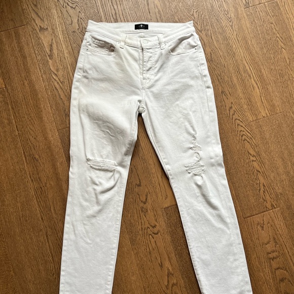 7 for all mankind white jeans - Picture 1 of 7